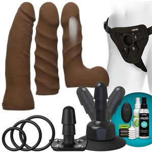 Vac U Lock Vibrating Dual Density Starter Set With Wireless Remote Brown