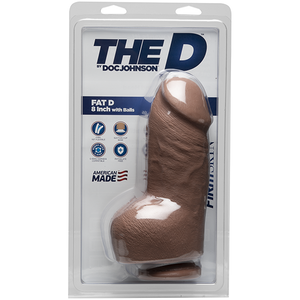 The D Fat D 8 Inches With Balls Firmskyn Tan Dildo