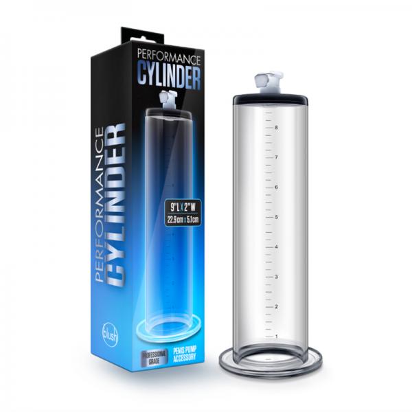 Performance 9in X 2in Penis Pump Cylinder Clear