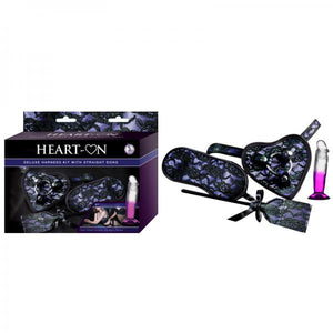 Heart On Deluxe Harness Kit With Straight Dong Purple