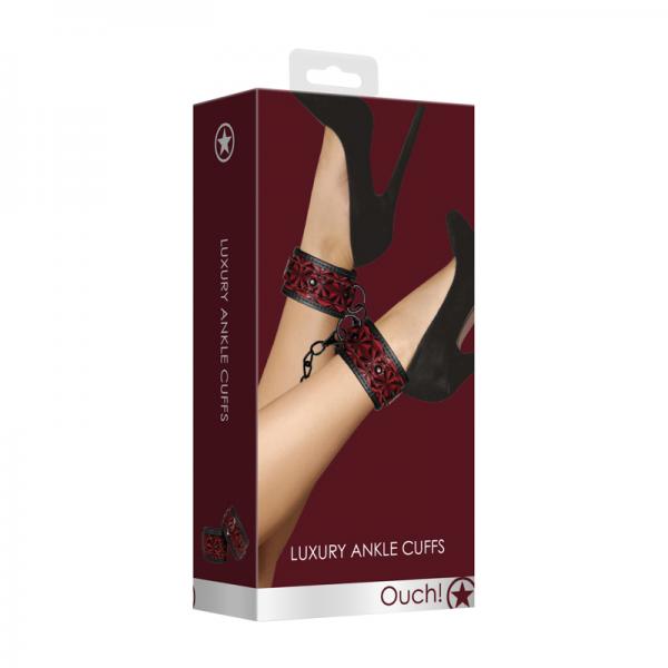 Luxury Ankle Cuffs Burgundy