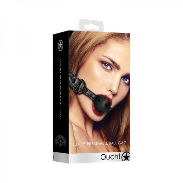 Breathable Luxury Ball Gag Black