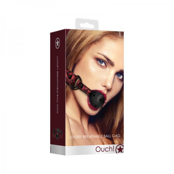 Breathable Luxury Ball Gag Burgundy