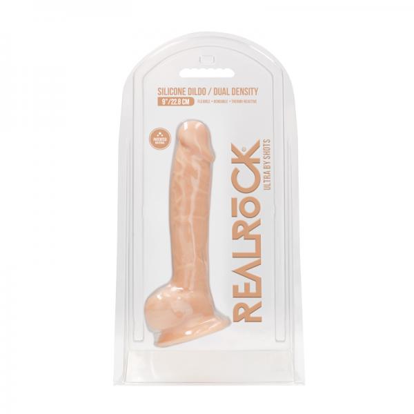 Realrock Ultra 9 / 22.8 Cm Silicone Dildo With Balls Flesh