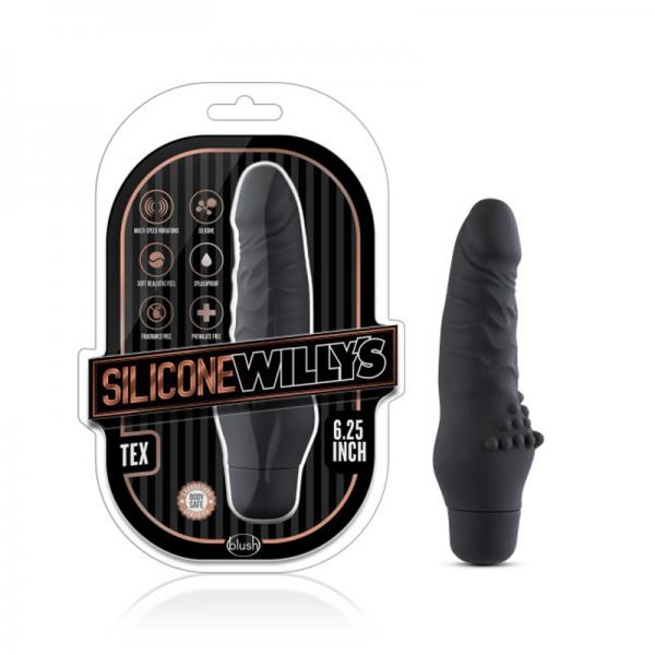 Silicone Willy's Tex 6.25" Vibrating Dildo Black