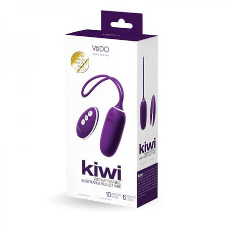 Vedo Kiwi Rechargeable Bullet Insertable Deep Purple