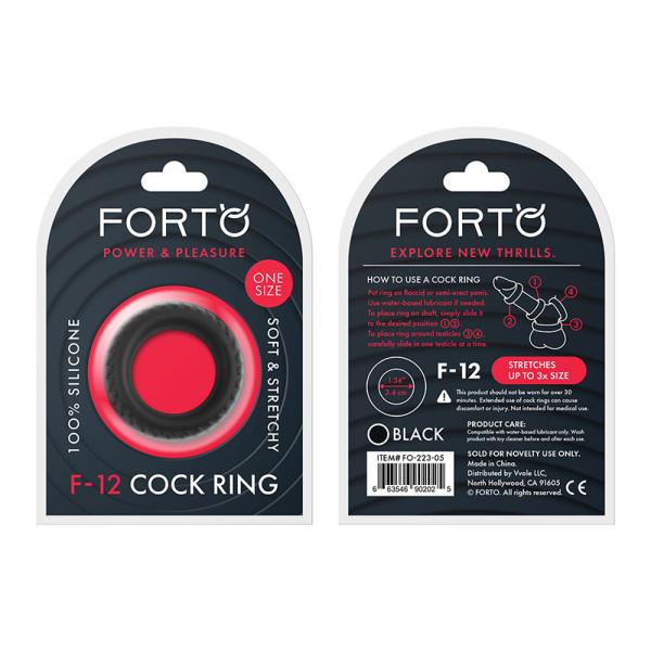 Forto F 12: 35 Mm 100% Liquid Silicone C Ring Black