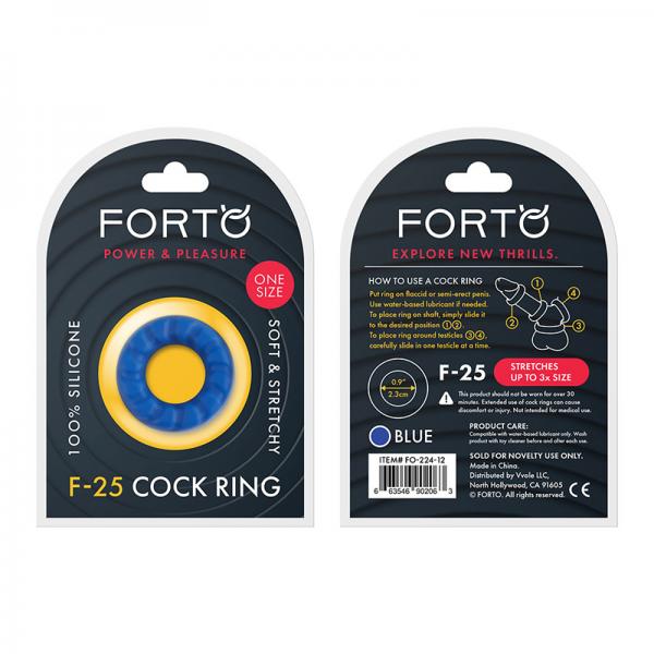 Forto F 25: 23 Mm 100% Liquid Silicone C Ring Blue