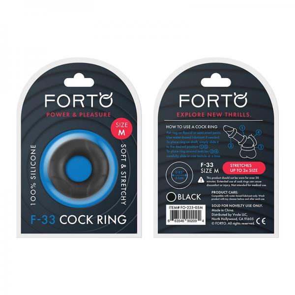 Forto F 33: 21mm 100% Liquid Silicone C Ring Med Black