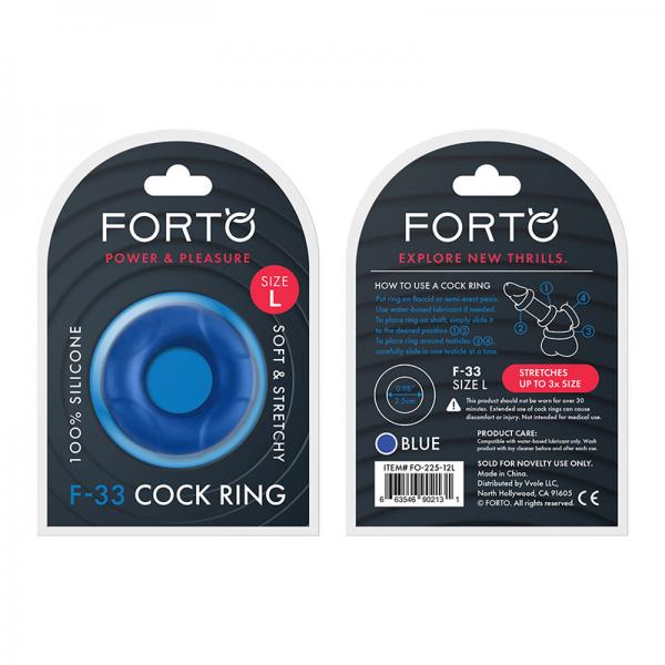 Forto F 33: 25mm 100% Liquid Silicone C Ring Lg Blue