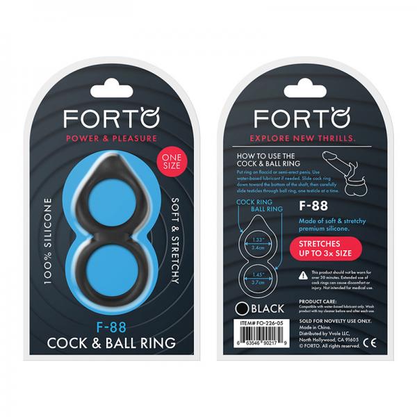 Forto F 88: Double Ring 100% Liquid Silicone Black