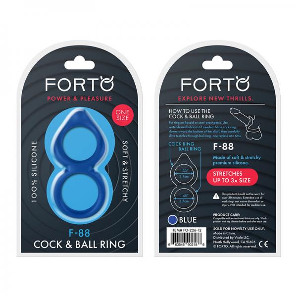 Forto F 88: Double Ring 100% Liquid Silicone Blue