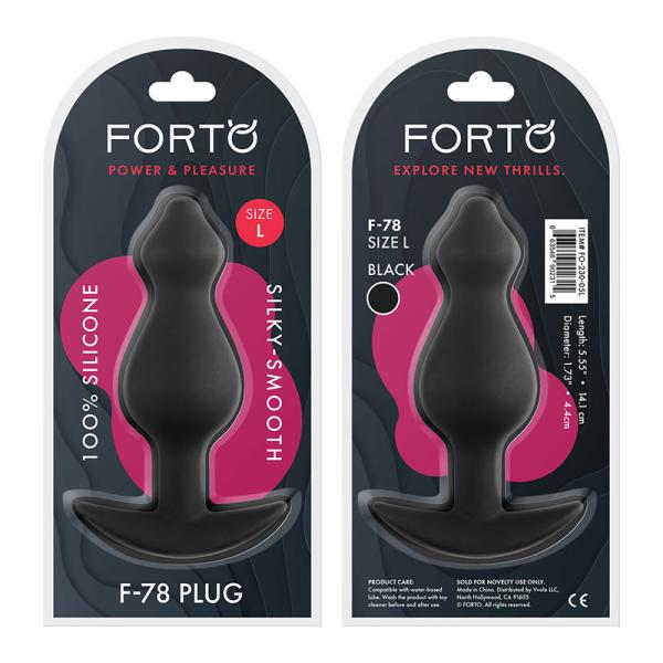 Forto F 78: Pointee 100% Silicone Plug Large Black