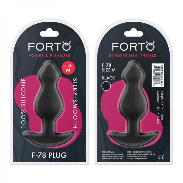 Forto F 78: Pointee 100% Silicone Plug Medium Black