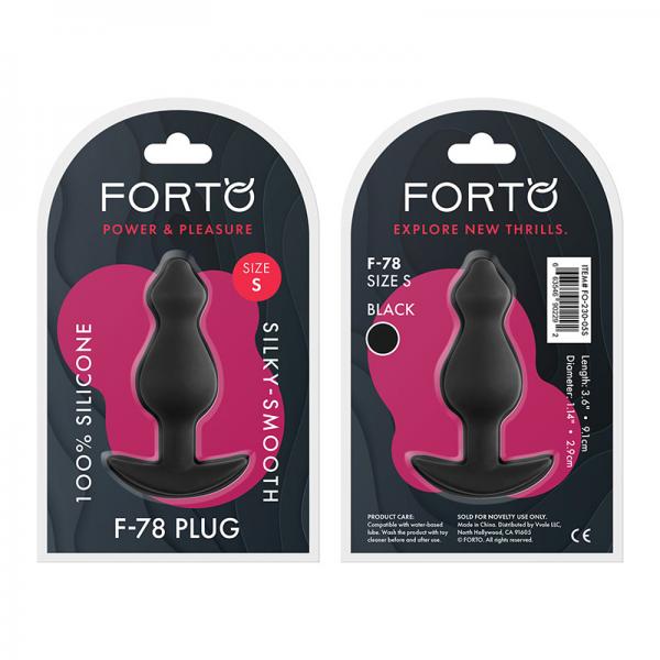 Forto F 78: Pointee 100% Silicone Plug Small Black