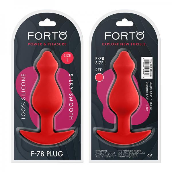 Forto F 78: Pointee 100% Silicone Plug Large Red