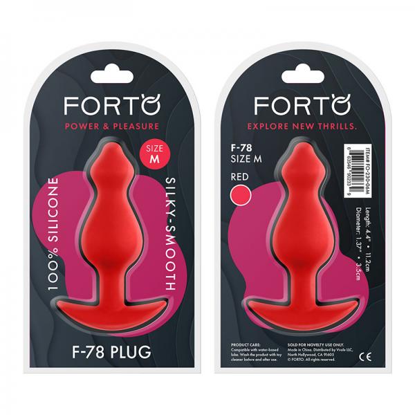 Forto F 78: Pointee 100% Silicone Plug Medium Red