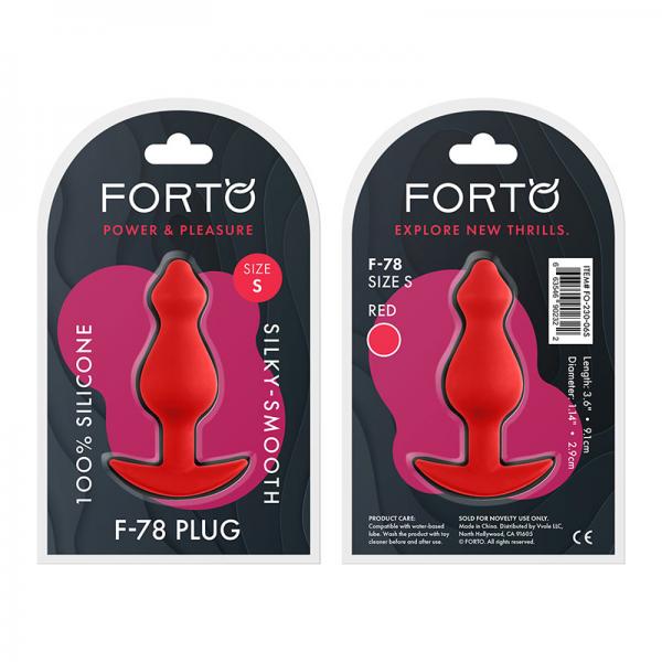 Forto F 78: Pointee 100% Silicone Plug Small Red