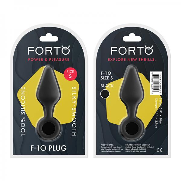 Forto F 10: Silicone Plug W/ Pull Ring Sm Black