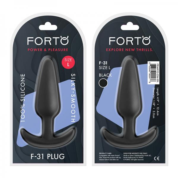 Forto F 31: 100% Silicone Plug Lg Black