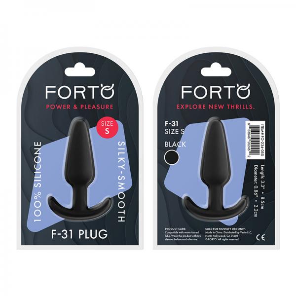 Forto F 31: 100% Silicone Plug Sm Black