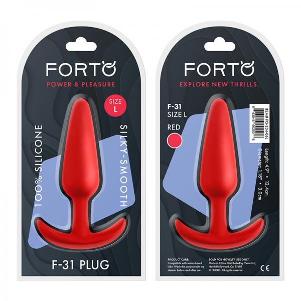 Forto F 31: 100% Silicone Plug Lg Red