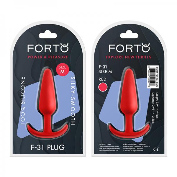 Forto F 31: 100% Silicone Plug Med Red