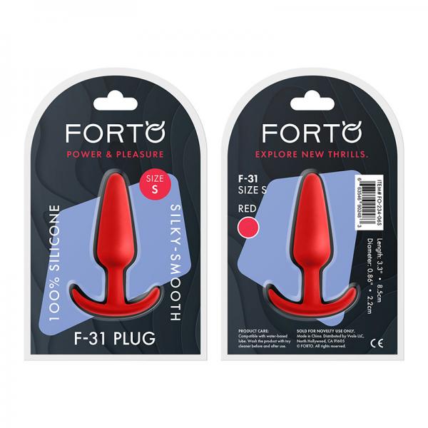 Forto F 31: 100% Silicone Plug Sm Red