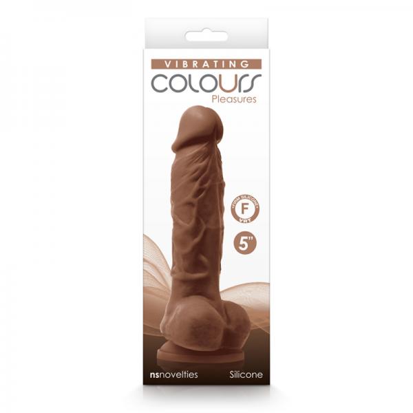 Colours Pleasures Vibrating 5" Dildo Brown