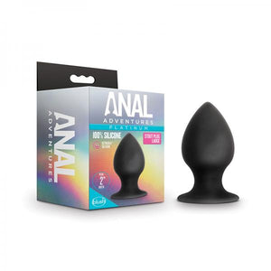 Blush Anal Adventures Platinum Silicone Anal Stout Plug Medium Black