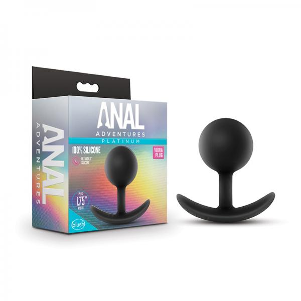 Anal Adventures Platinum Silicone Vibra Plug Black