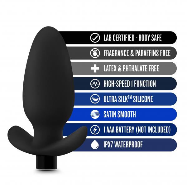 Anal Adventures Platinum Silicone Saddle Plug Black