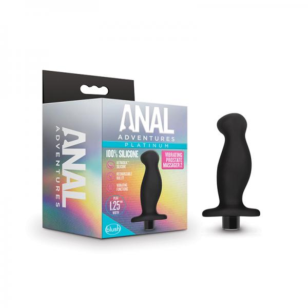 Anal Adventuresplatinum Silicone Vibrating Prostate Massager 02 Black