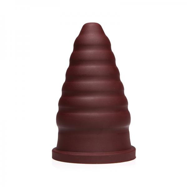 Tantus Cone Ripple Firm Oxblood