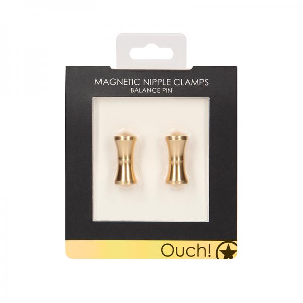 Ouch Magnetic Nipple Clamps Balance Pin Gold