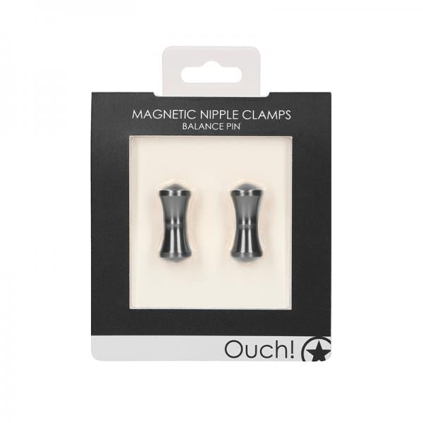 Ouch Magnetic Nipple Clamps Balance Pin Grey