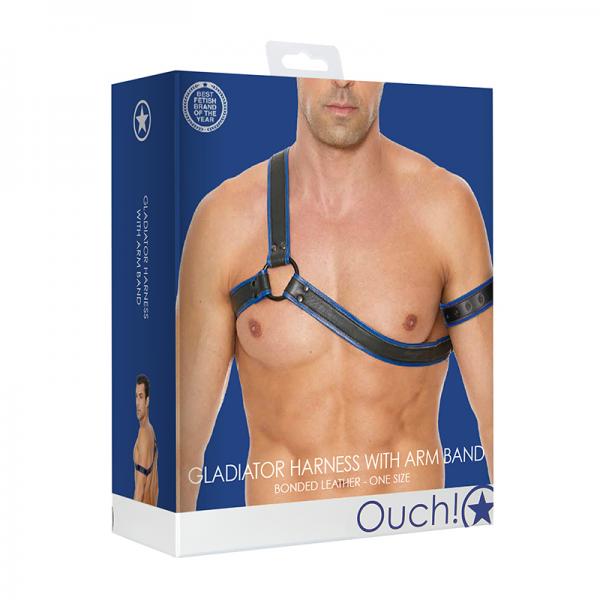 Ouch Gladiator Harness Blue