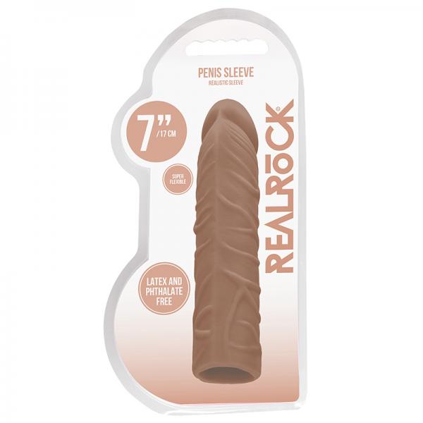 Real Rock Penis Extender 7" 17.5 Cm Mocha