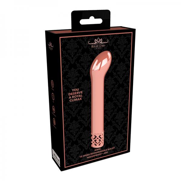 Royal Gems Jewel Abs Rechargeable Bullet Rose Gold