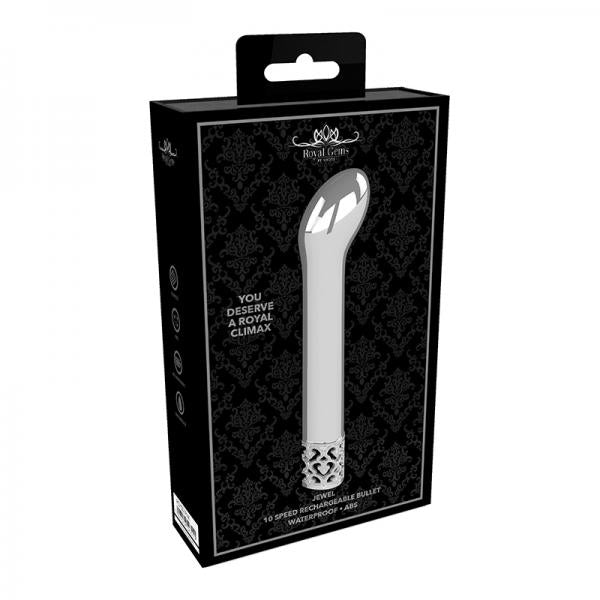 Royal Gems Jewels Abs Rechargeable Bullet Silver