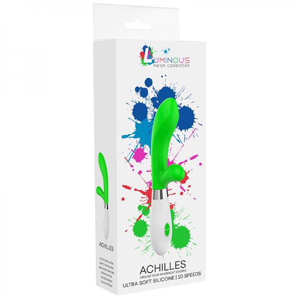 Luna Neon Achilles Ultra Soft Silicone Dual Stimulator Green