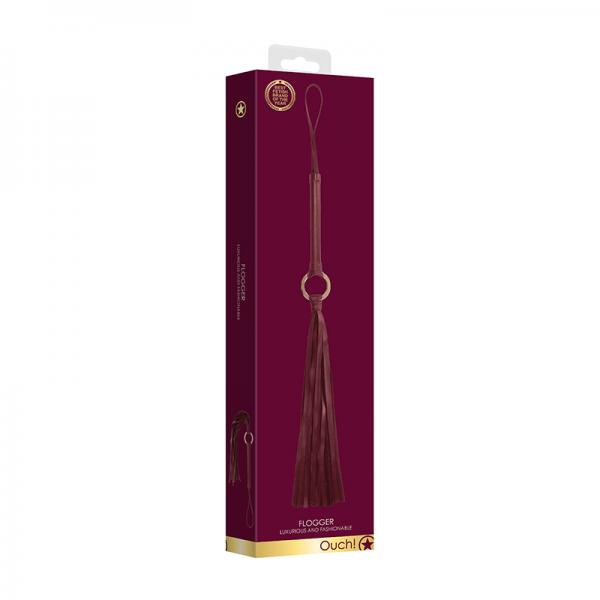 Ouch Halo Flogger Burgundy