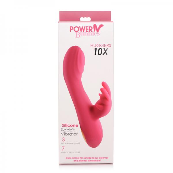 Power Bunny Huggers Rabbit Vibe Silicone Rechargeable Red