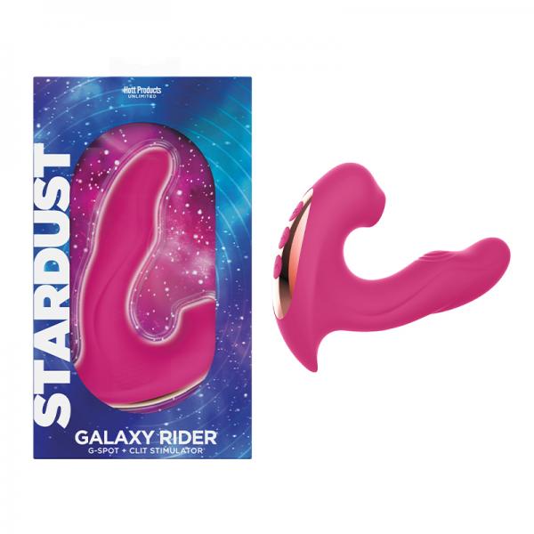 Stardust Galaxy Rider Suction Dual Stimulator Pink