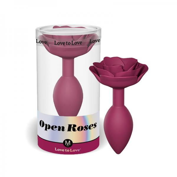 Love To Love Open Roses Anal Plug Medium Plum Star