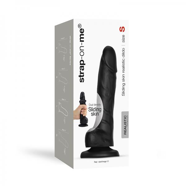 Strap On Me Sliding Skin Realistic Dual Density Dildo Black S