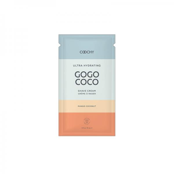 Coochy Ultra Hydrating Shave Cream Mango Coconut .35 Fl Oz./10 Ml Foil 24 Piece Bulk Bag