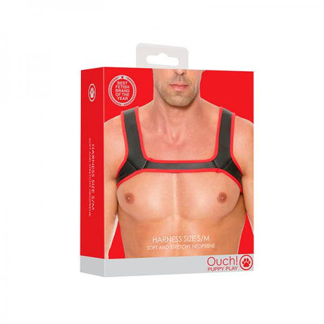 Ouch Neoprene Harness S/M Red