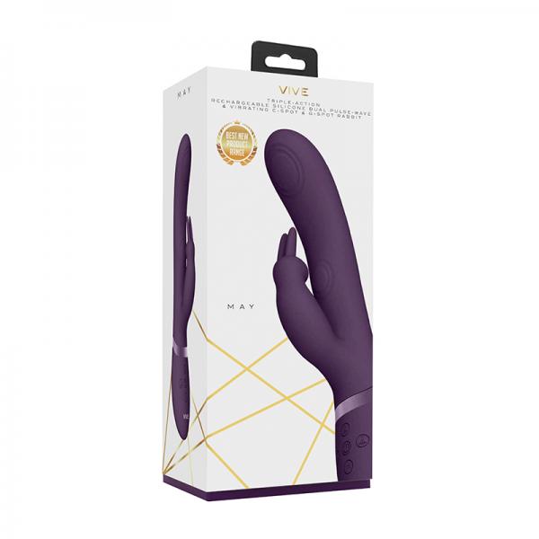 Vive May Dual Pulse Wave & Vibrating C Spot & G Spot Rabbit Purple