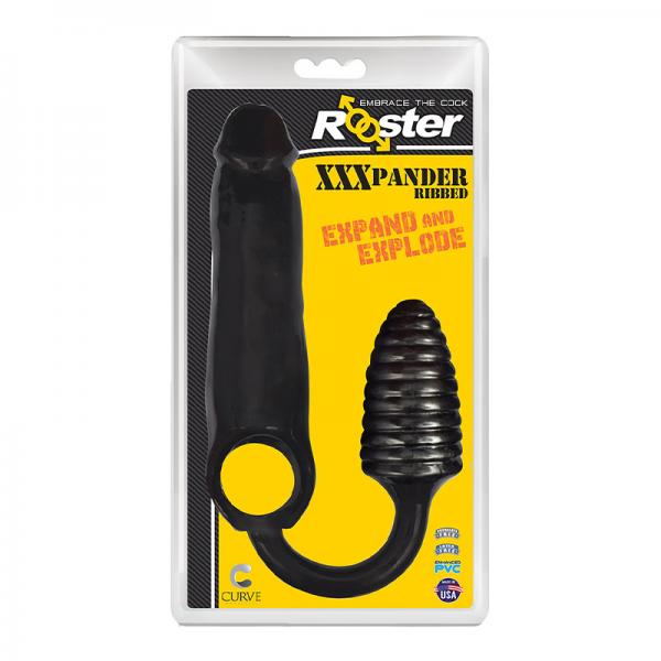 Rooster Xxxpander Ribbed Sheath Black